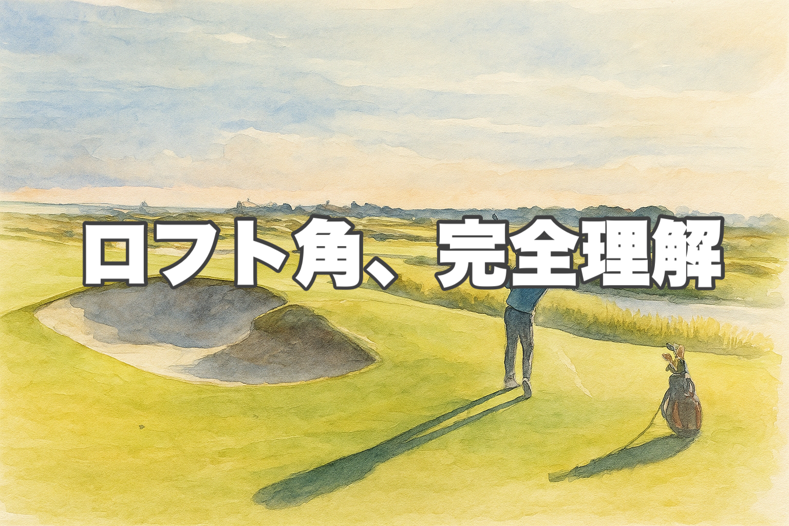 スコアメイクの鍵となるセカンドショットと、「ロフト角、完全理解」というタイトルが描かれたゴルフアイアンのイラスト